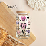 Best Mom Ever Glass Can cup |  Best mom Affirmations Glass cup