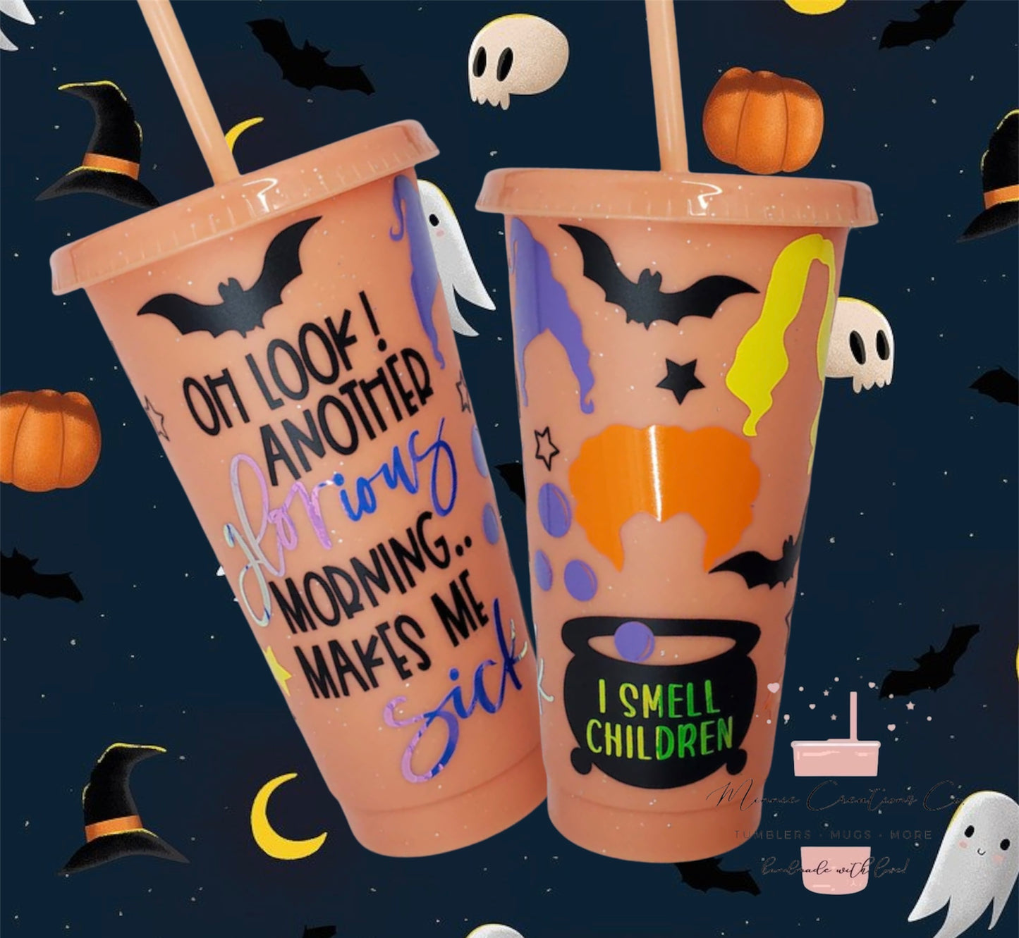 Hocus Pocus "I smell Children Cold cup"  24 oz. Spooky season Cold cup | Witches Halloween Cold cup | Halloween Cold cup