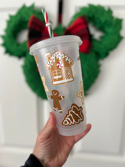 Christmas Sugar Cookies Cold Cup | Vinyl 24oz Christmas Cold cups