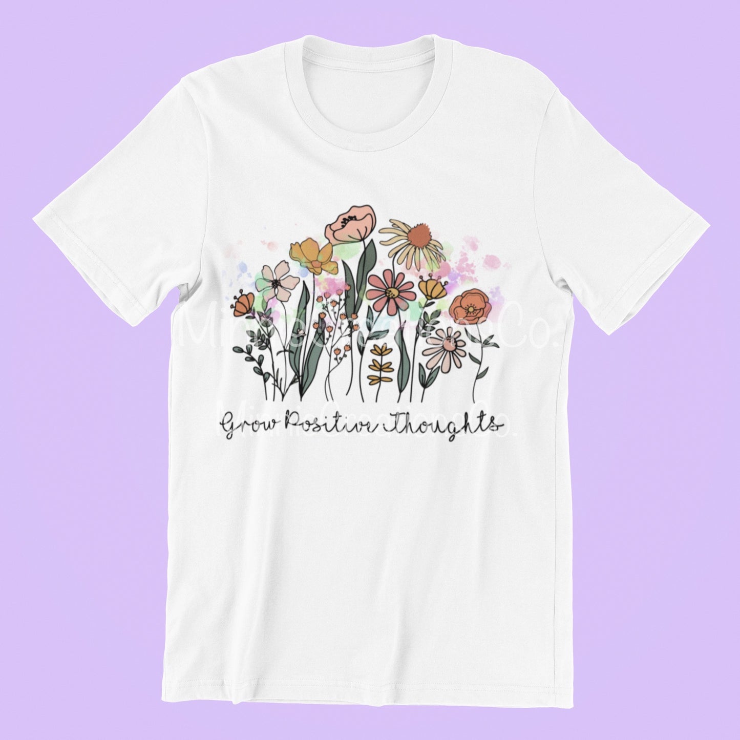 Grow Positive Thoughts Unisex Short Sleeve Tshirts | Adult Crewneck Sweaters & Short Sleeves